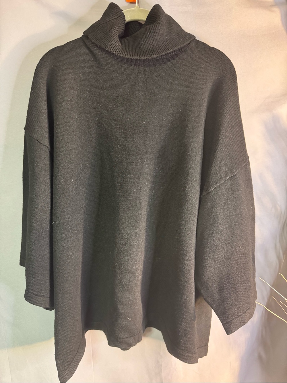 Eloquii Black Oversized Turtleneck Sweater
